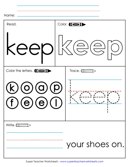 Worksheet 1: Keep (Printable PDF Worksheet)