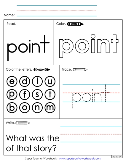 Worksheet 1: Point (Printable PDF Worksheet)