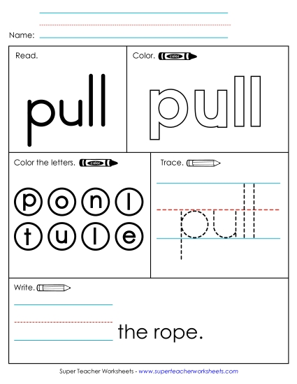 Worksheet 1: Pull (Printable PDF Worksheet)
