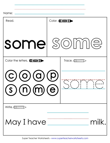 Worksheet 1: Some (Printable PDF Worksheet)