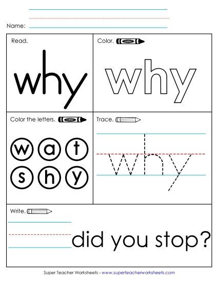 Worksheet 1: Why (Printable PDF Worksheet)
