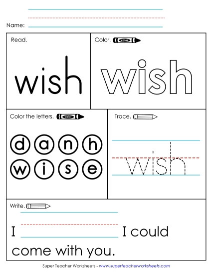 Worksheet 1: Wish (Printable PDF Worksheet)