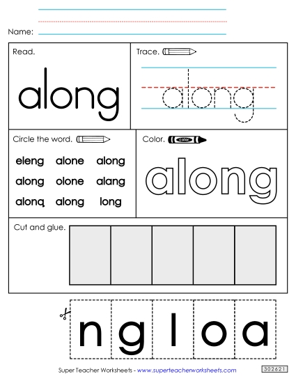 Worksheet 2: Along (Printable PDF Worksheet)