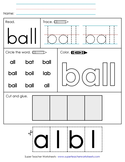 Worksheet 2: Ball (Printable PDF Worksheet)