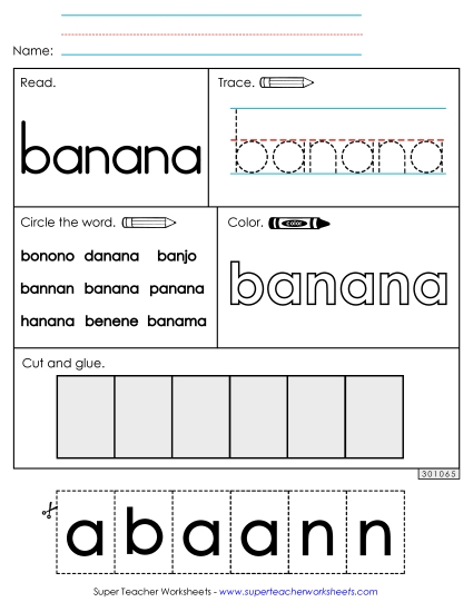 Worksheet 2: Banana (Printable PDF Worksheet)