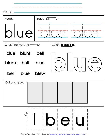 Worksheet 2: Blue (Printable PDF Worksheet)