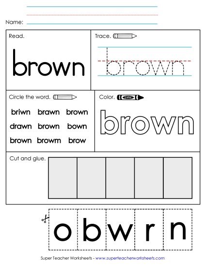 Worksheet 2: Brown (Printable PDF Worksheet)