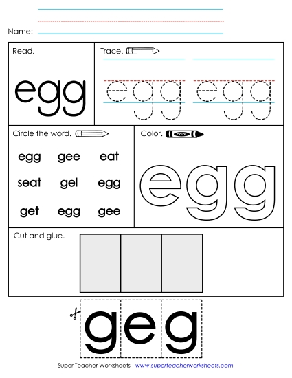 Worksheet 2: Egg (Printable PDF Worksheet)