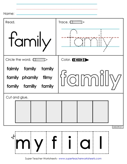 Worksheet 2: Family (Printable PDF Worksheet)