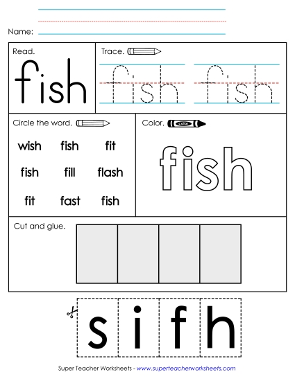 Worksheet 2: Fish (Printable PDF Worksheet)
