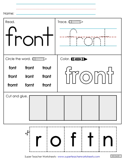 Worksheet 2: Front (Printable PDF Worksheet)
