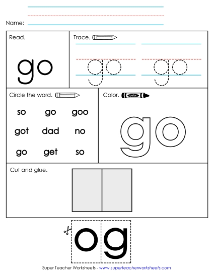 Worksheet 2: Go (Printable PDF Worksheet)
