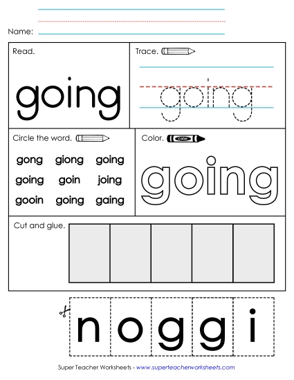 Worksheet 2: Going (Printable PDF Worksheet)
