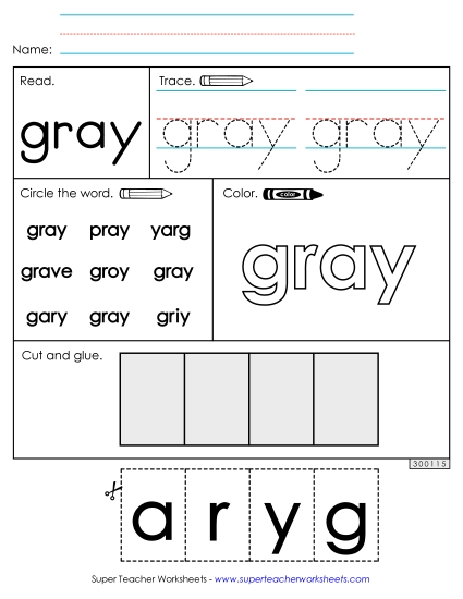 Worksheet 2: Gray (Printable PDF Worksheet)