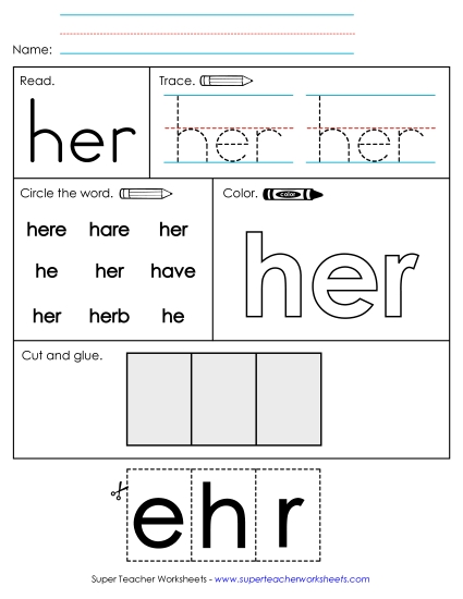 Worksheet 2: Her (Printable PDF Worksheet)