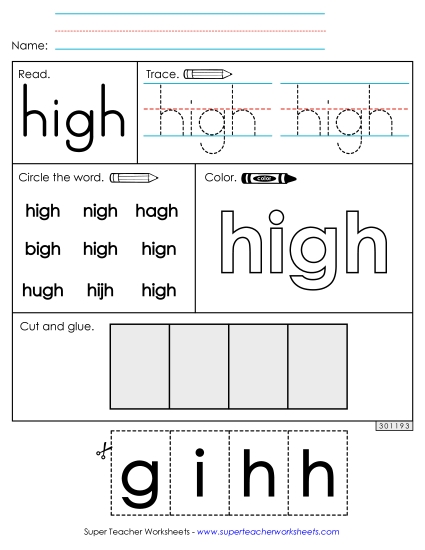 Worksheet 2: High (Printable PDF Worksheet)