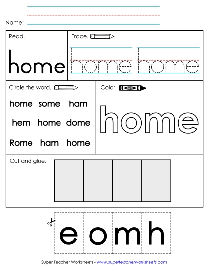 Worksheet 2: Home (Printable PDF Worksheet)