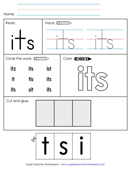 Worksheet 2: Its (Printable PDF Worksheet)