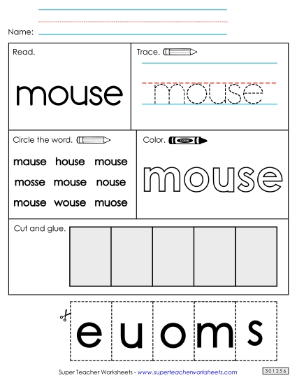 Worksheet 2: Mouse (Printable PDF Worksheet)