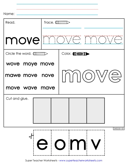 Worksheet 2: Move (Printable PDF Worksheet)