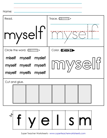 Worksheet 2: Myself (Printable PDF Worksheet)