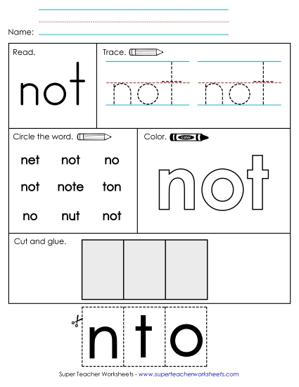 Worksheet 2: Not (Printable PDF Worksheet)