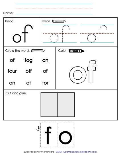 Worksheet 2: Of (Printable PDF Worksheet)