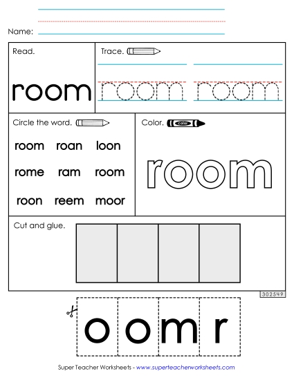 Worksheet 2: Room (Printable PDF Worksheet)