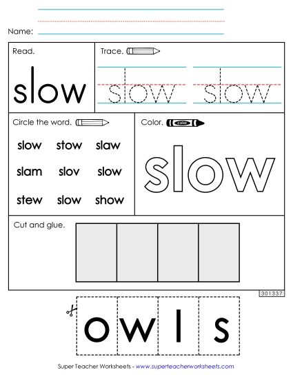 Worksheet 2: Slow (Printable PDF Worksheet)