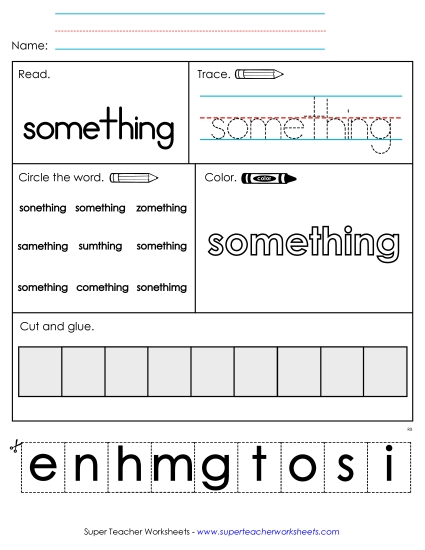 Worksheet 2: Something (Printable PDF Worksheet)