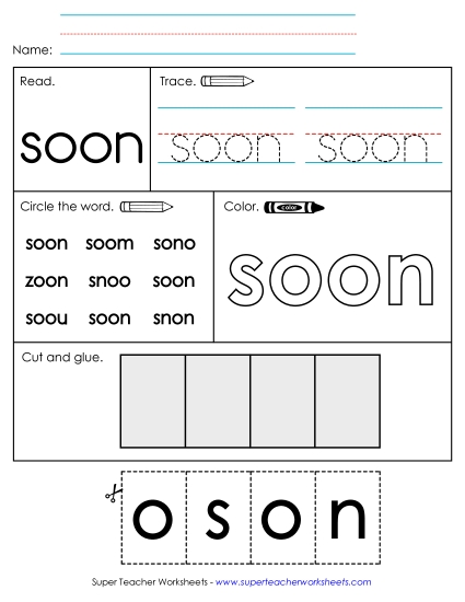 Worksheet 2: Soon (Printable PDF Worksheet)