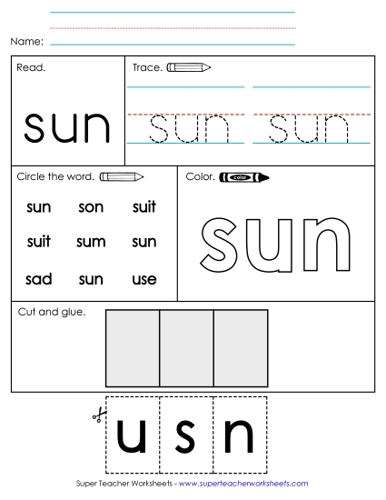 Worksheet 2: Sun (Printable PDF Worksheet)