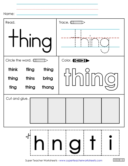 Worksheet 2: Thing (Printable PDF Worksheet)