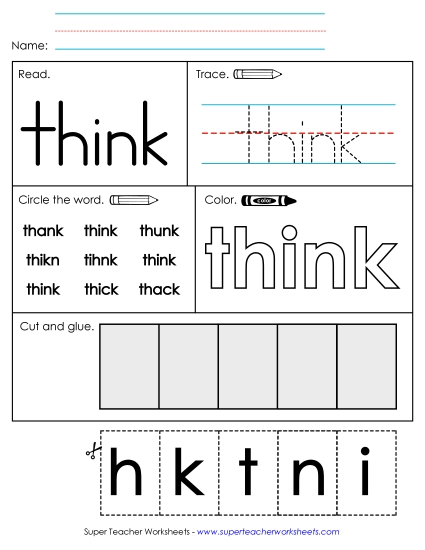 Worksheet 2: Think (Printable PDF Worksheet)