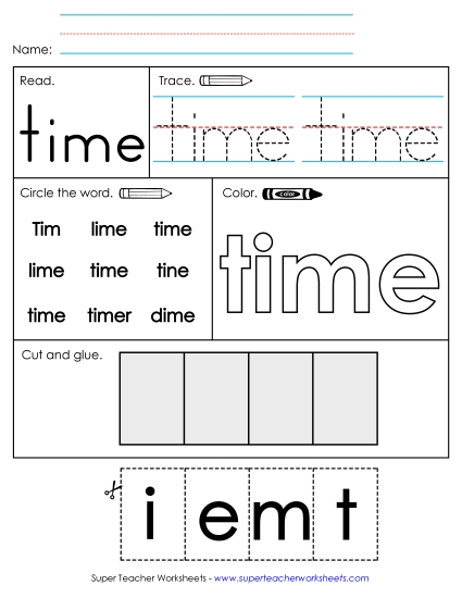 Worksheet 2: Time (Printable PDF Worksheet)