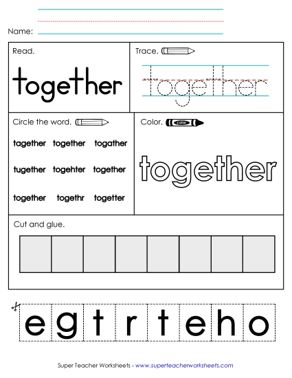 Worksheet 2: Together (Printable PDF Worksheet)