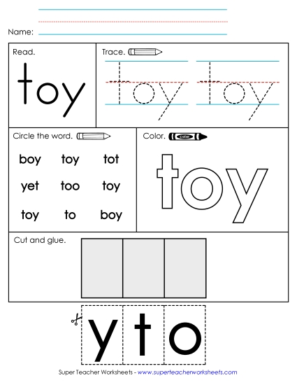 Worksheet 2: Toy (Printable PDF Worksheet)