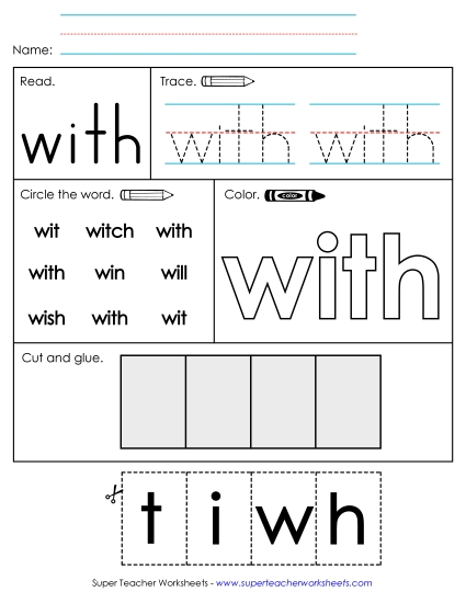 Worksheet 2: With (Printable PDF Worksheet)