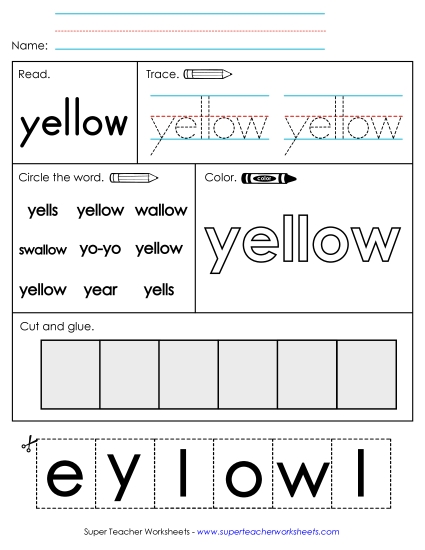 Worksheet 2: Yellow (Printable PDF Worksheet)