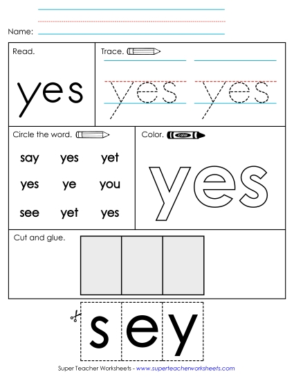 Worksheet 2: Yes (Printable PDF Worksheet)