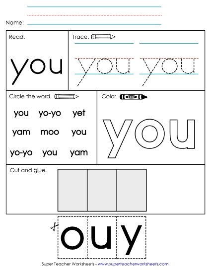 Worksheet 2: You (Printable PDF Worksheet)