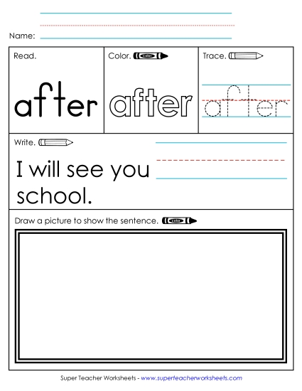 Worksheet 3: After (Printable PDF Worksheet)