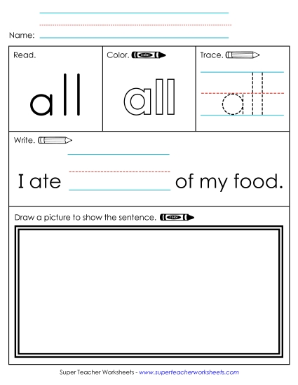 Worksheet 3: All (Printable PDF Worksheet)
