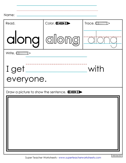 Worksheet 3: Along (Printable PDF Worksheet)