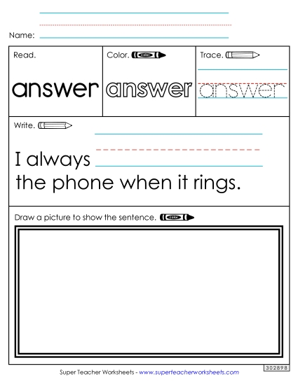 Worksheet 3: Answer (Printable PDF Worksheet)