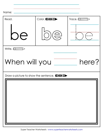 Worksheet 3: Be (Printable PDF Worksheet)