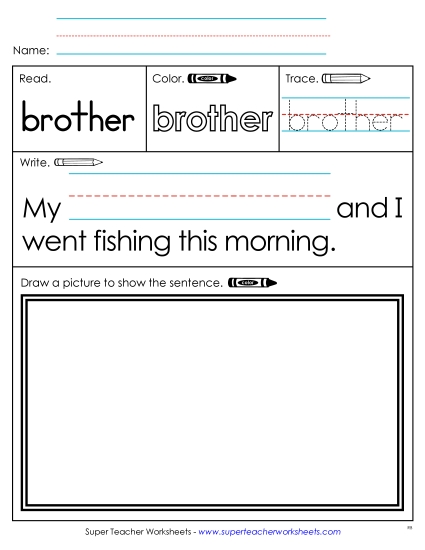 Worksheet 3: Brother (Printable PDF Worksheet)