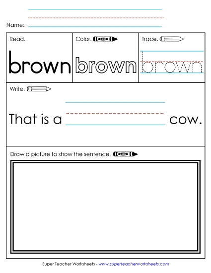 Worksheet 3: Brown (Printable PDF Worksheet)