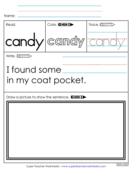 Worksheet 3: Candy (Printable PDF Worksheet)