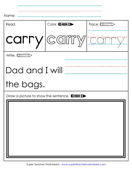 Worksheet 3: Carry (Printable PDF Worksheet)